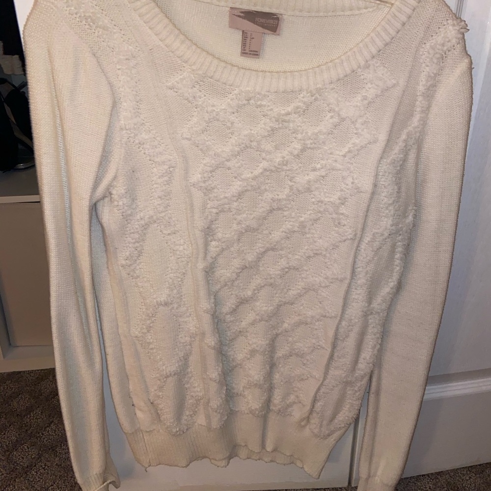 White holiday sweater